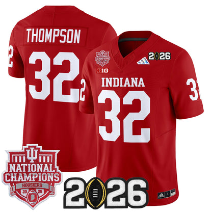  Indiana Hoosiers 2025 National Champions & 2026 CFP Final Patch Vapor Limited Jersey - Stitched