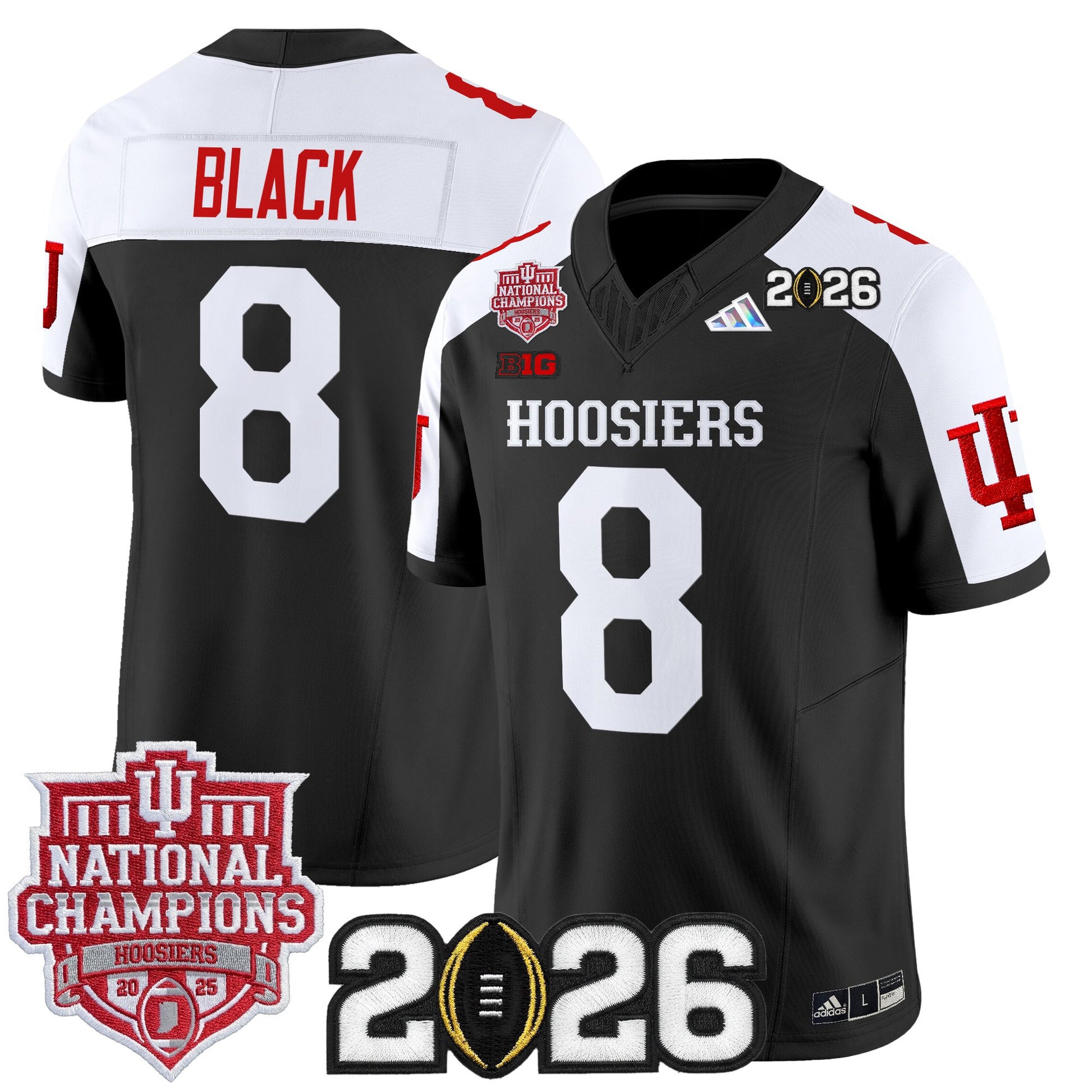  Indiana Hoosiers 2025 National Champions & 2026 CFP Final Patch Vapor Limited Jersey - Stitched