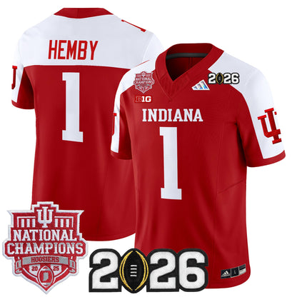  Indiana Hoosiers 2025 National Champions & 2026 CFP Final Patch Vapor Limited Jersey - Stitched