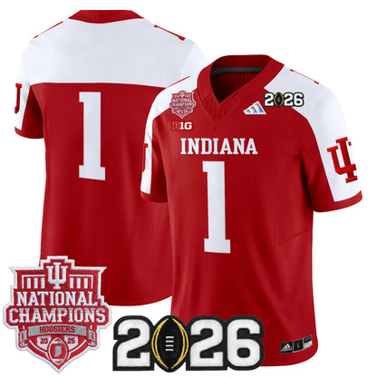  Indiana Hoosiers 2025 National Champions & 2026 CFP Final Patch Vapor Limited Jersey - Stitched