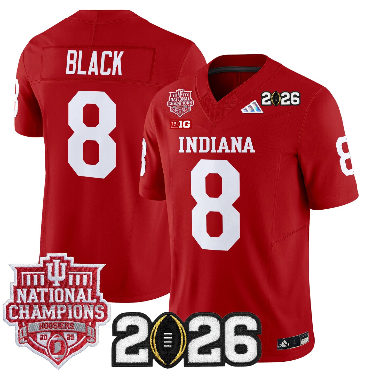  Indiana Hoosiers 2025 National Champions & 2026 CFP Final Patch Vapor Limited Jersey - Stitched