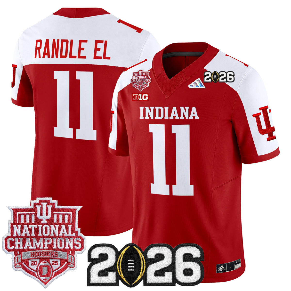  Indiana Hoosiers 2025 National Champions & 2026 CFP Final Patch Vapor Limited Jersey - Stitched
