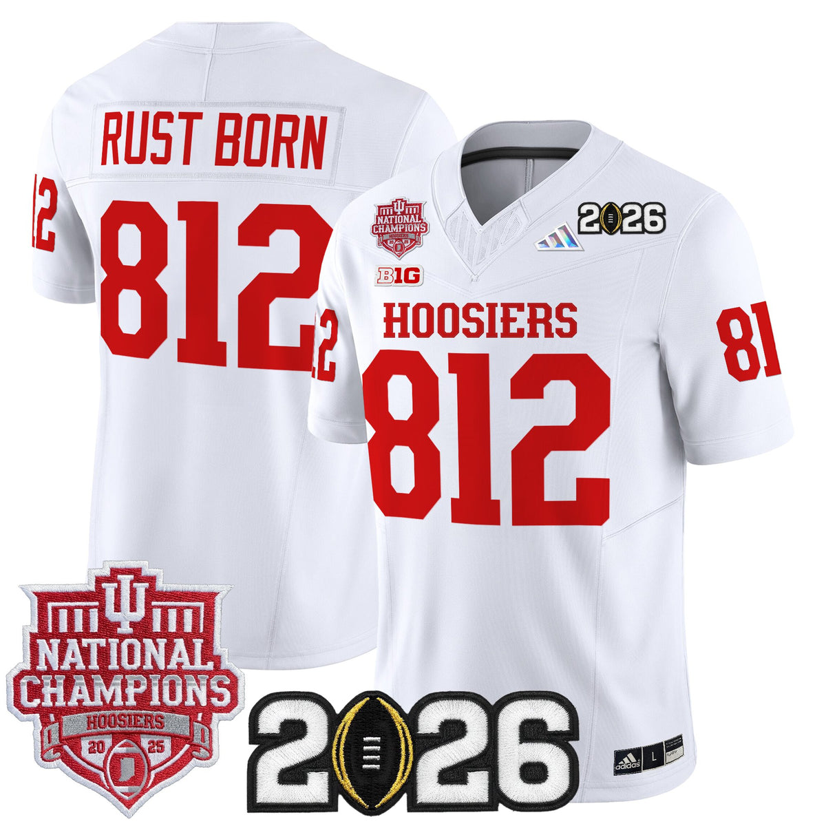  Indiana Hoosiers 2025 National Champions & 2026 CFP Final Patch Vapor Limited Jersey - Stitched