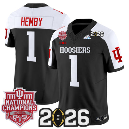  Indiana Hoosiers 2025 National Champions & 2026 CFP Final Patch Vapor Limited Jersey - Stitched