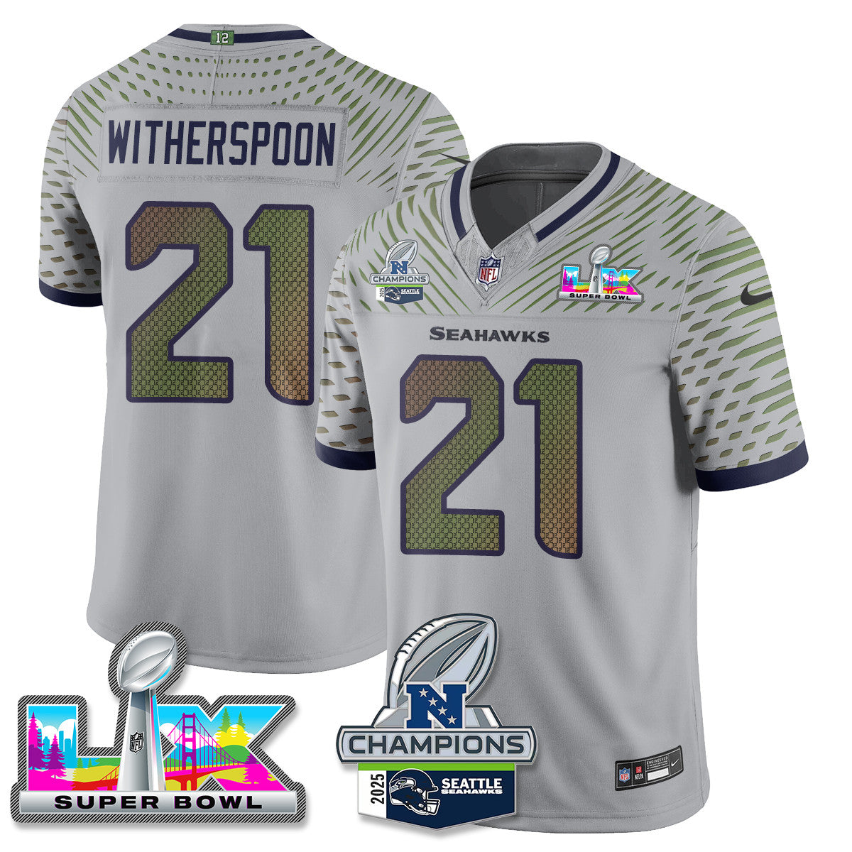 SEA 2025 NFC Champions Vapor Limited Jersey V2 - All Stitched
