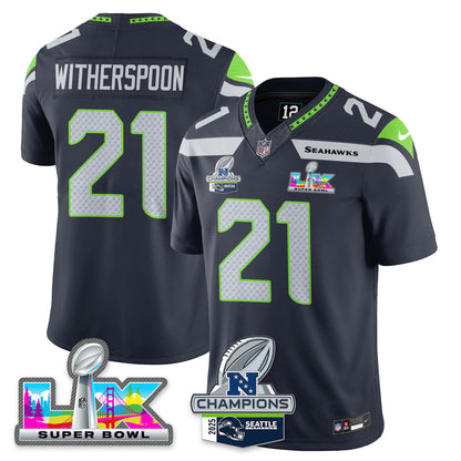 SEA 2025 NFC Champions Vapor Limited Jersey V2 - All Stitched