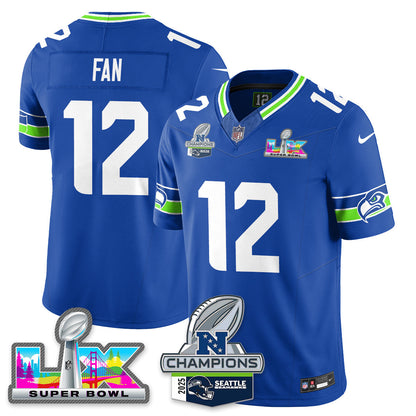 SEA 2025 NFC Champions Vapor Limited Jersey V2 - All Stitched