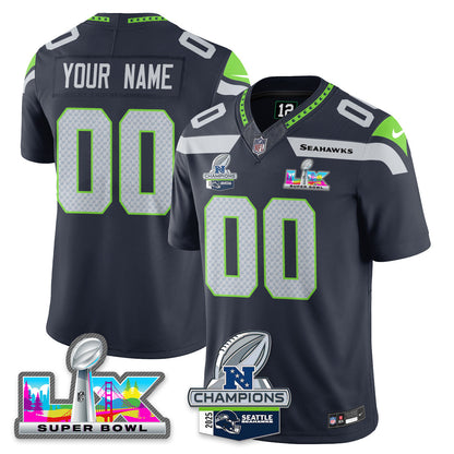 Custom SEA 2025 NFC Champions Vapor Limited Jersey V2 - All Stitched