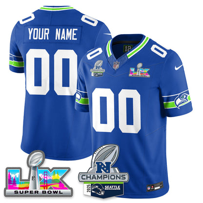 Custom SEA 2025 NFC Champions Vapor Limited Jersey V2 - All Stitched