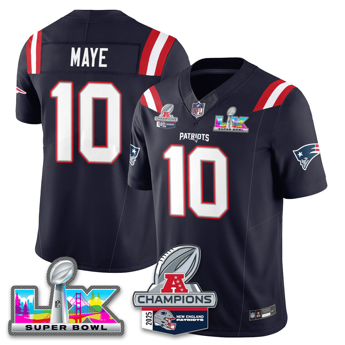 NE 2025 AFC Champions Vapor Limited Jersey V2 - All Stitched