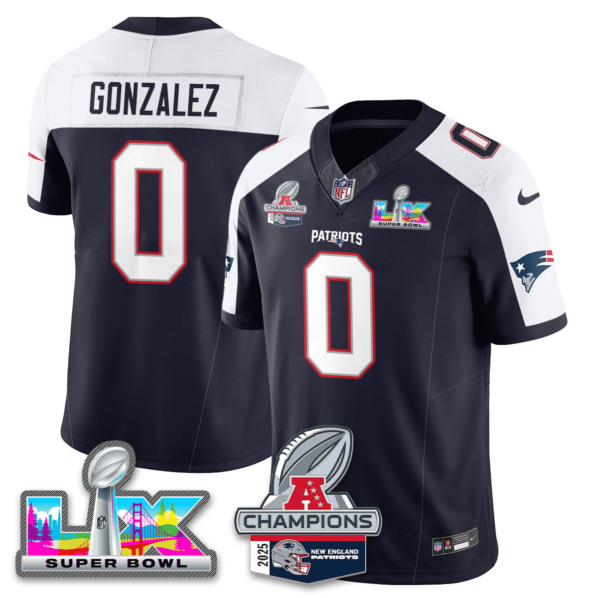 NE 2025 AFC Champions Vapor Limited Jersey V2 - All Stitched