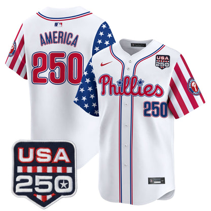 Philadelphia Phillies America250 Edition Vapor Premier Limited Jersey - All Stitched