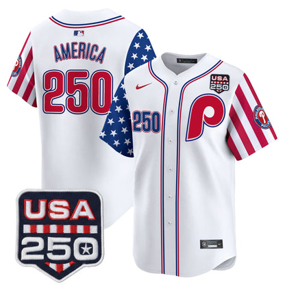 Philadelphia Phillies America250 Edition Vapor Premier Limited Jersey - All Stitched
