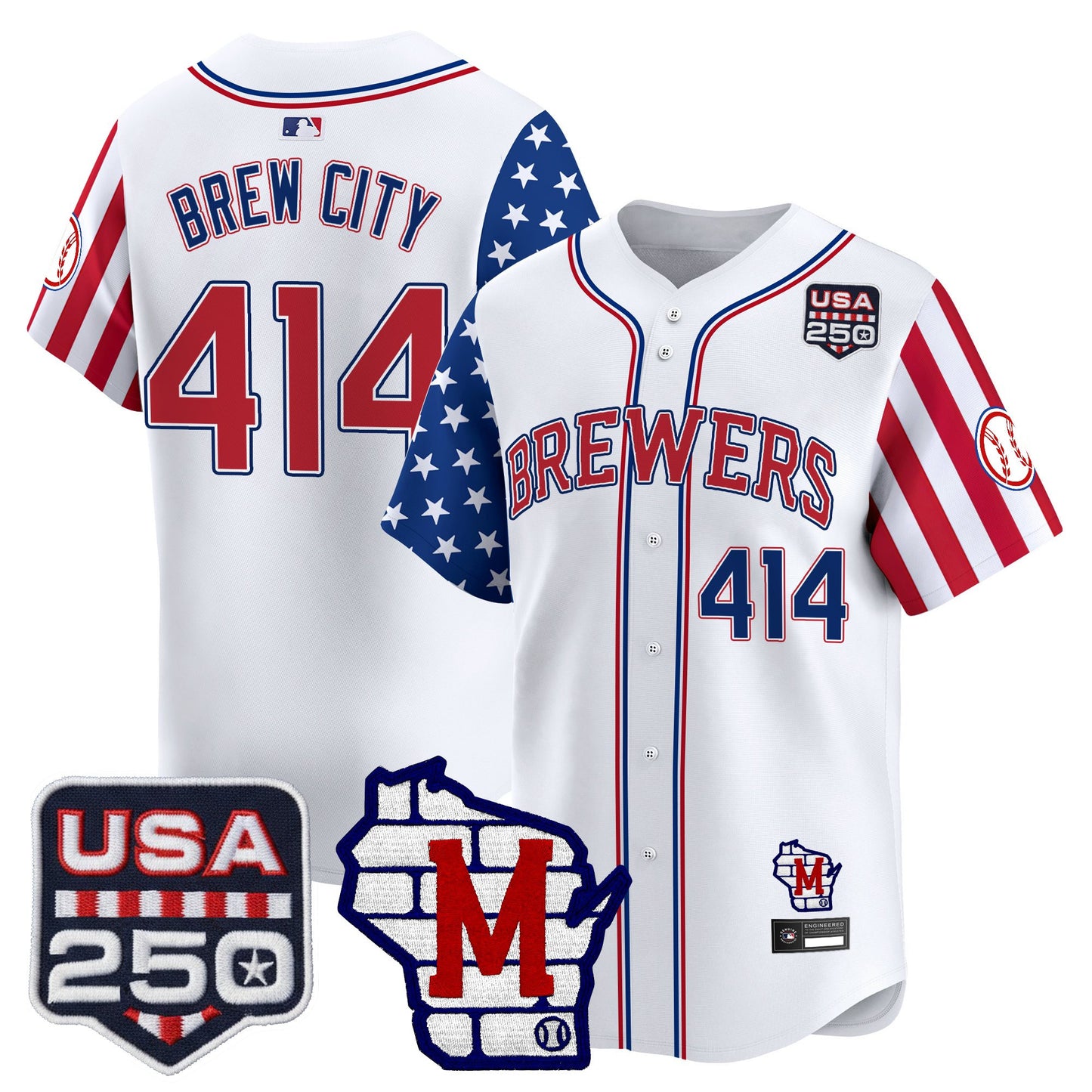 Milwaukee Brewers "America250 Edition" Vapor Premier Limited Jersey - All Stitched