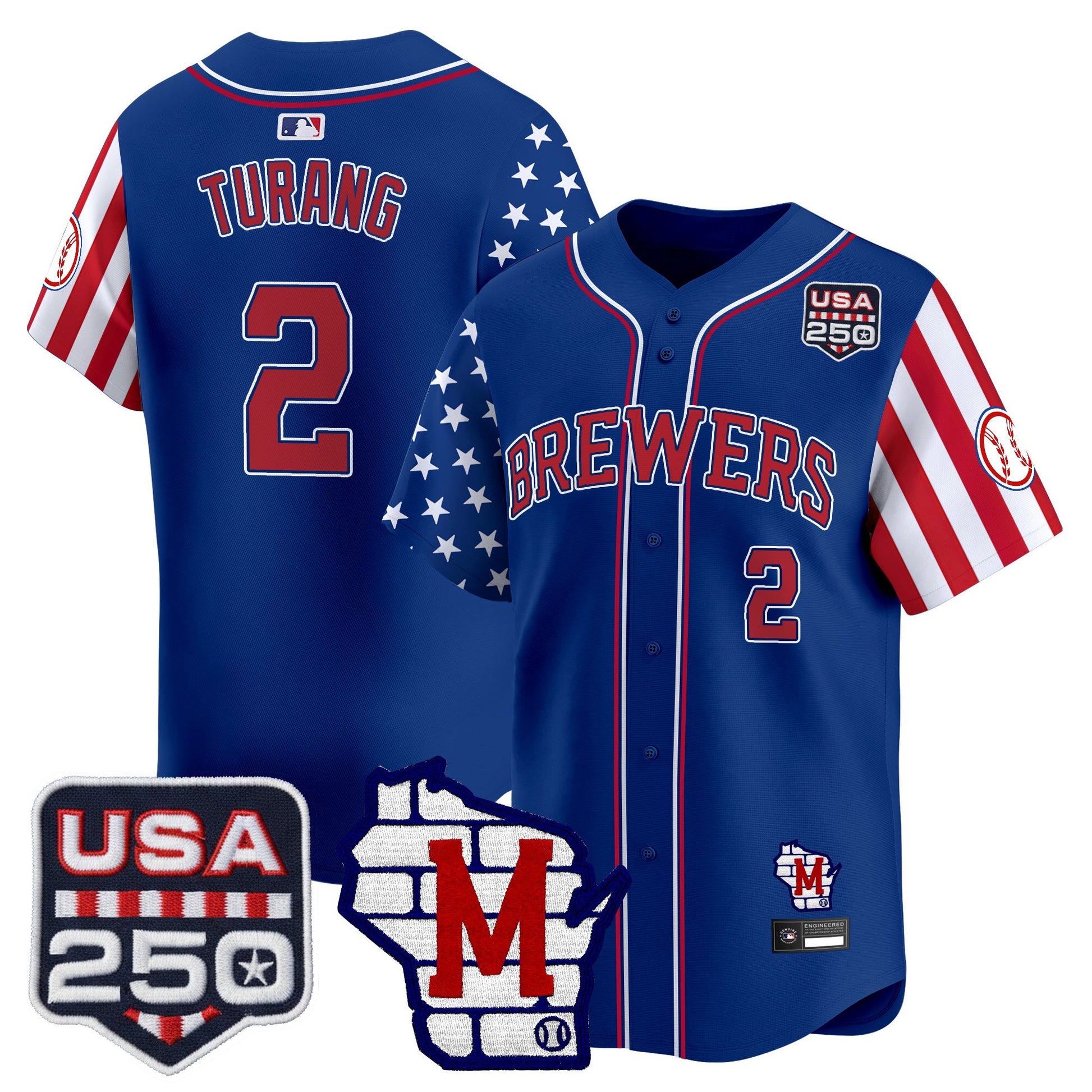 Milwaukee Brewers "America250 Edition" Vapor Premier Limited Jersey - All Stitched