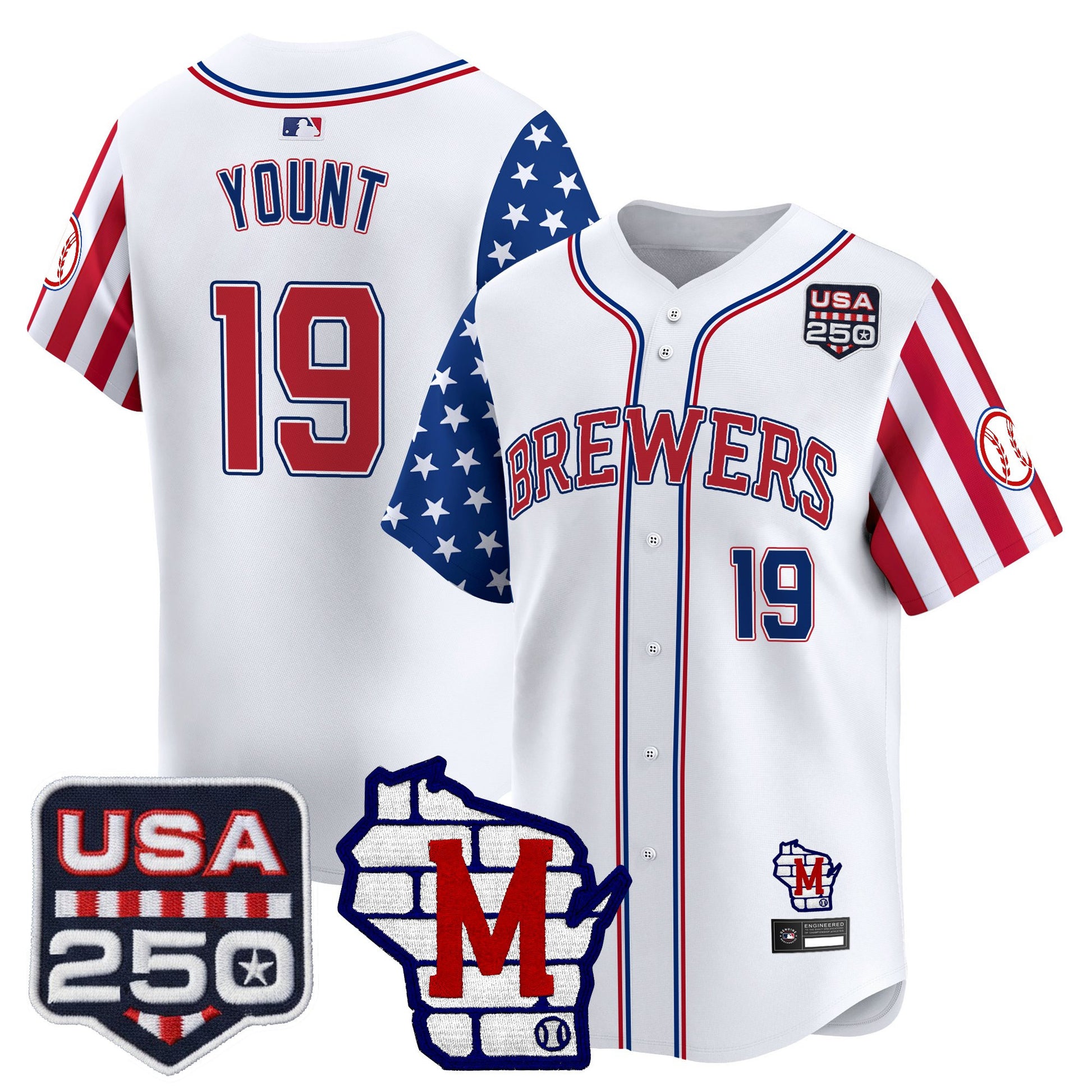 Milwaukee Brewers "America250 Edition" Vapor Premier Limited Jersey - All Stitched