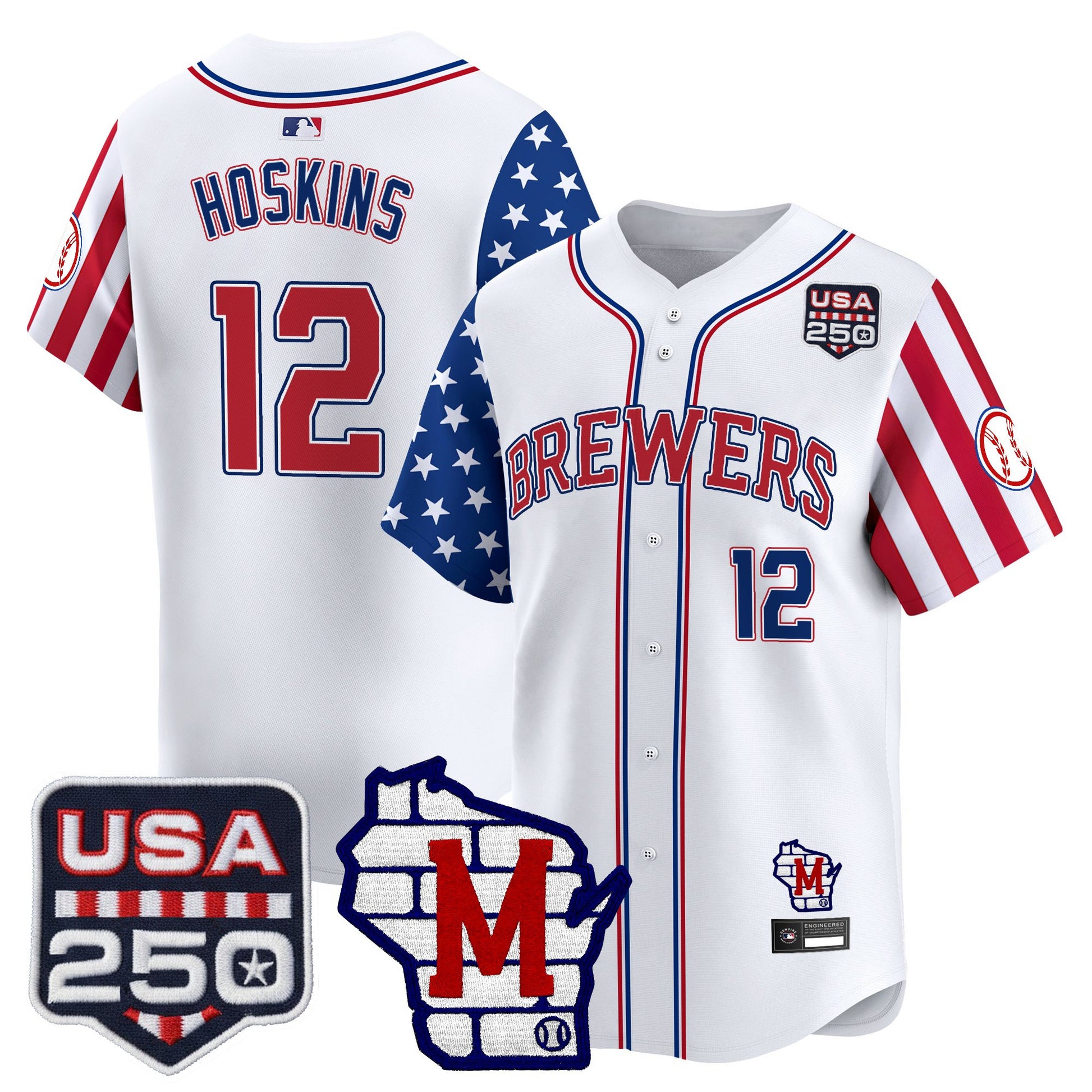 Milwaukee Brewers "America250 Edition" Vapor Premier Limited Jersey - All Stitched