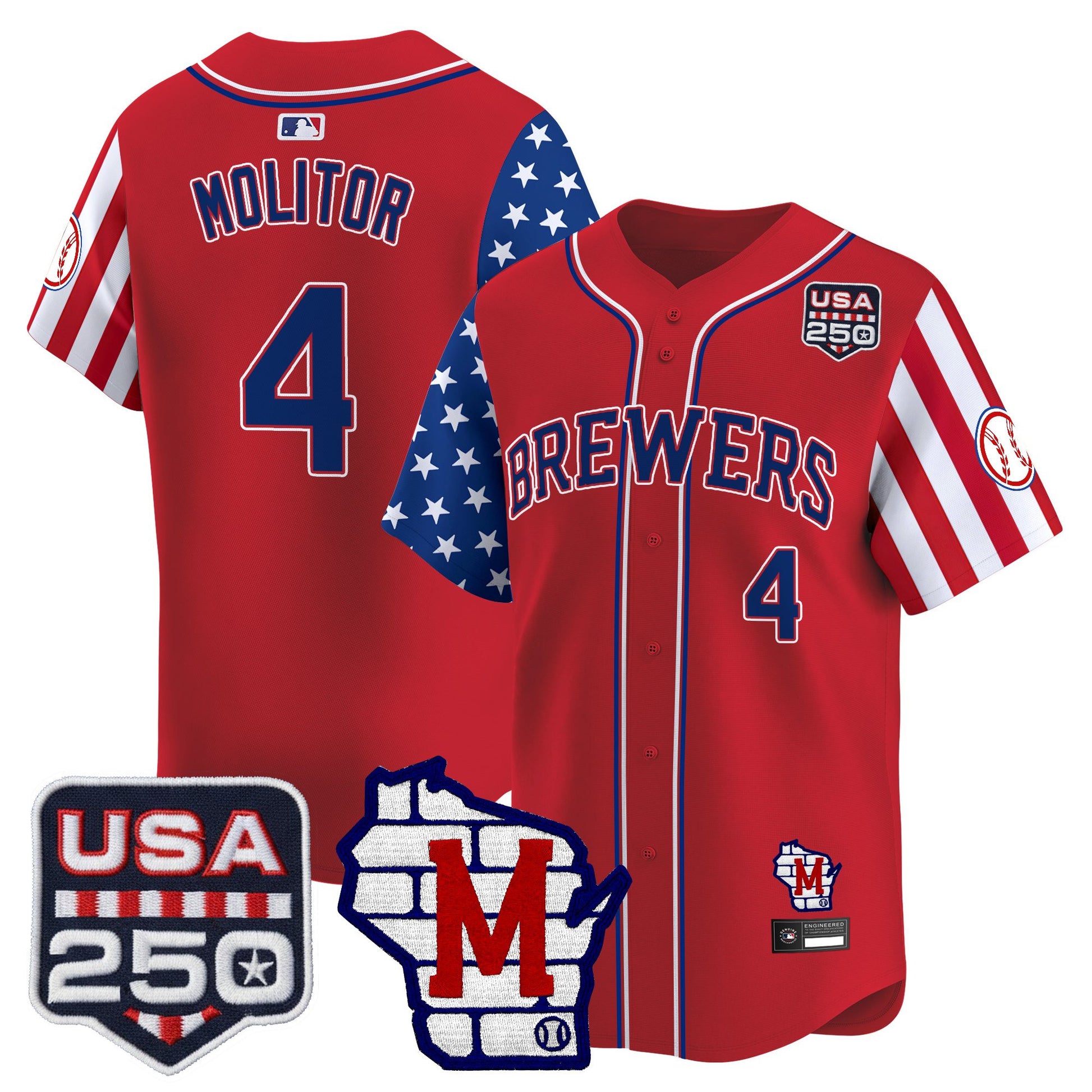 Milwaukee Brewers "America250 Edition" Vapor Premier Limited Jersey - All Stitched