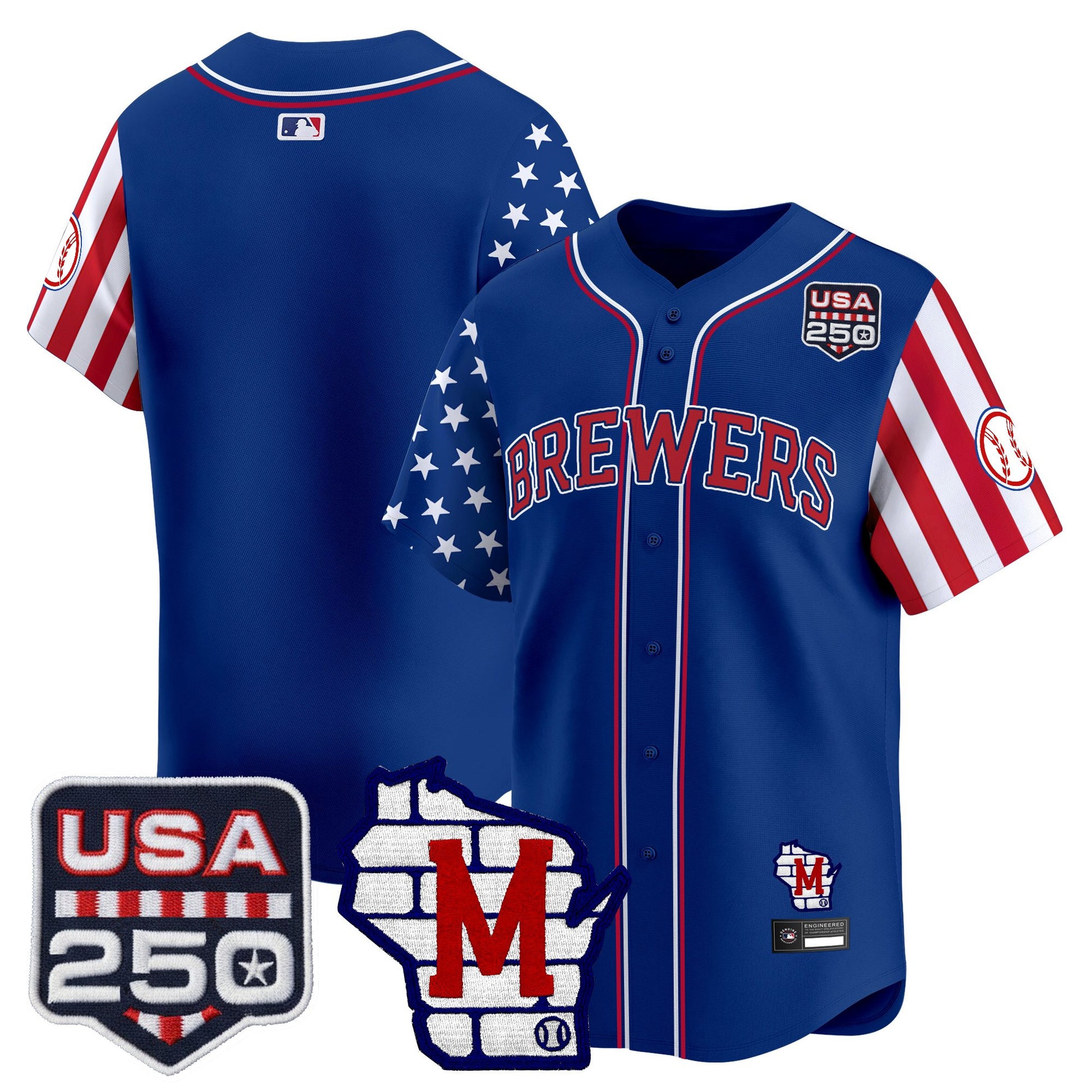 Milwaukee Brewers "America250 Edition" Vapor Premier Limited Jersey - All Stitched