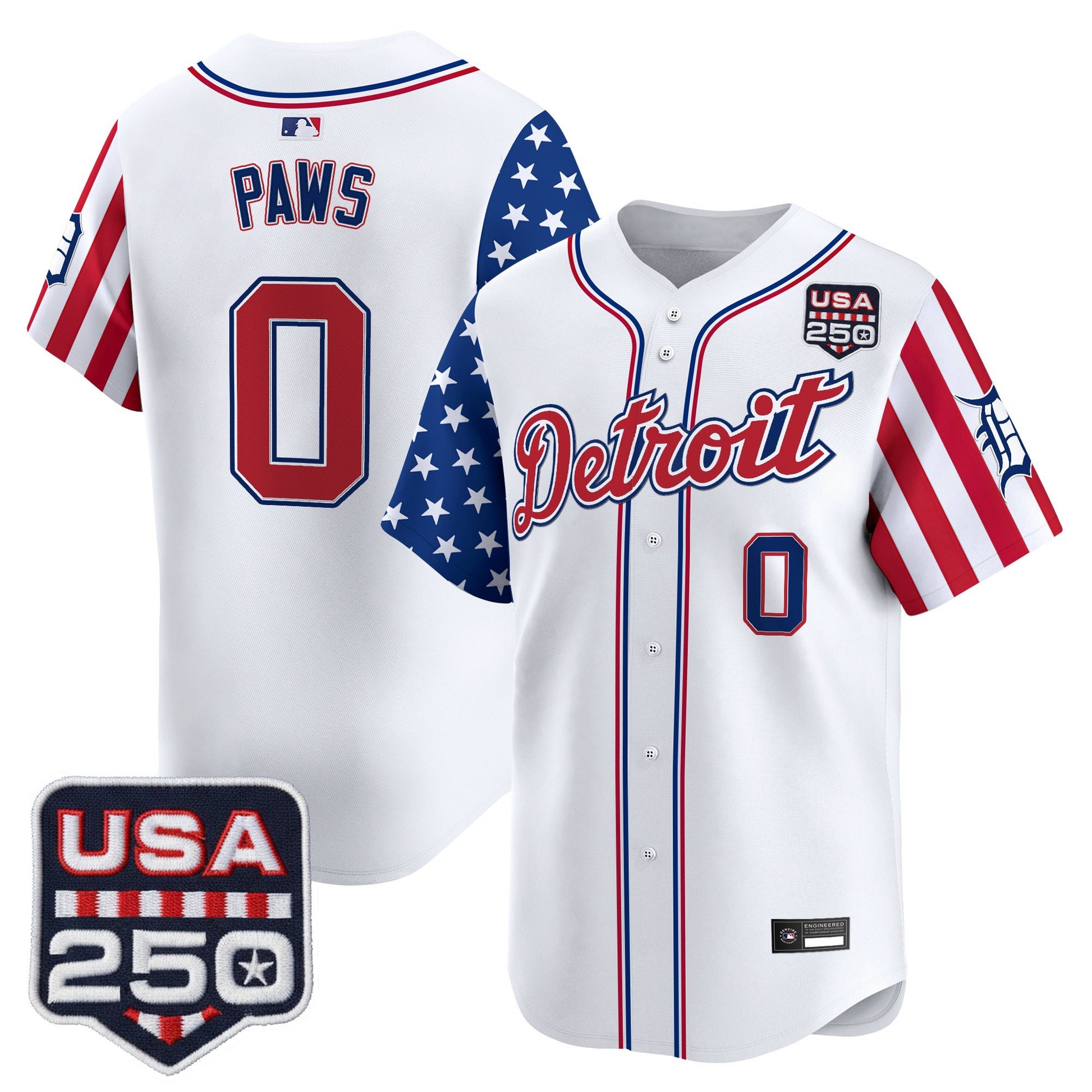 Detroit Tigers "America250 Edition" Vapor Premier Limited Jersey - All Stitched