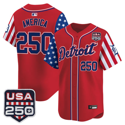 Detroit Tigers "America250 Edition" Vapor Premier Limited Jersey - All Stitched