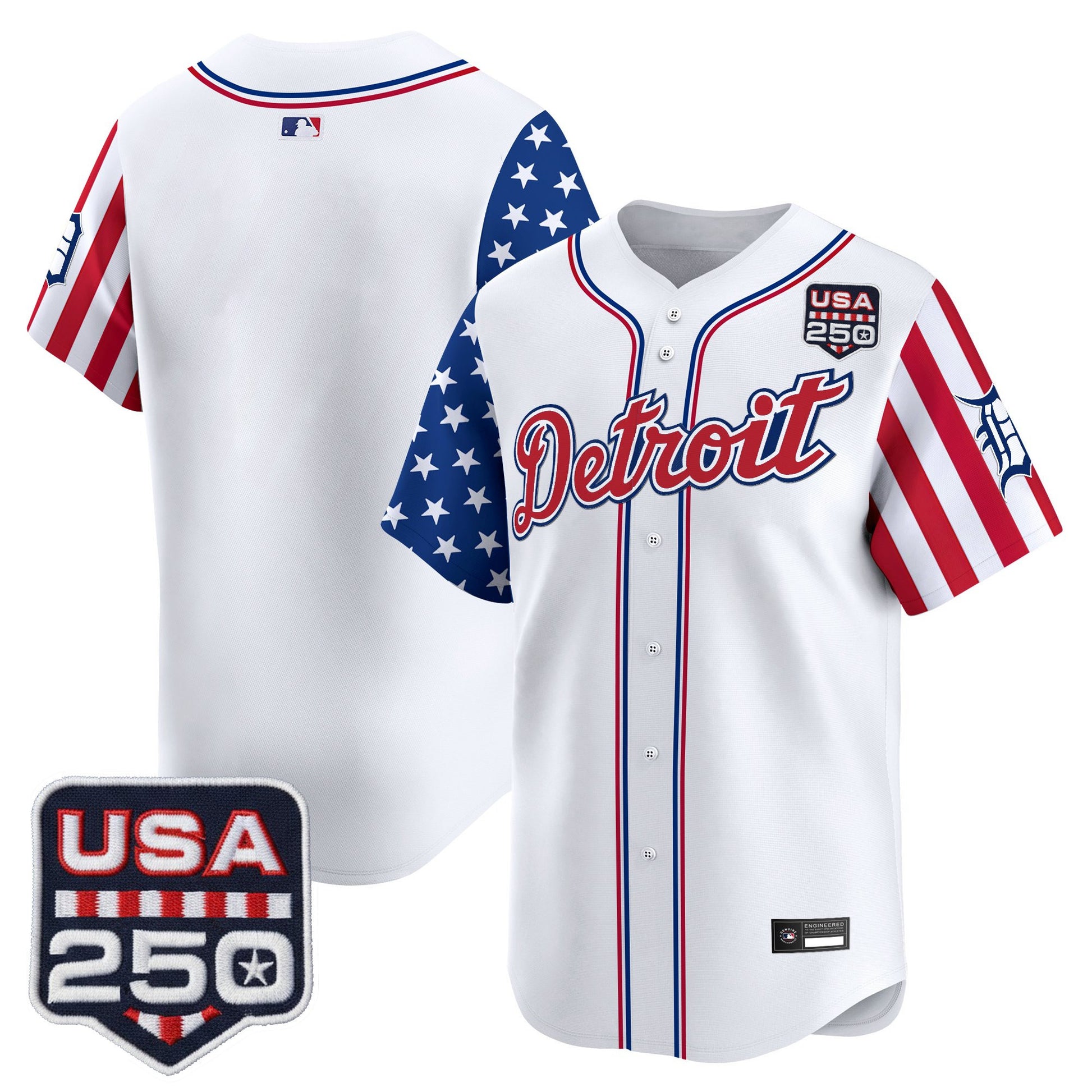 Detroit Tigers "America250 Edition" Vapor Premier Limited Jersey - All Stitched