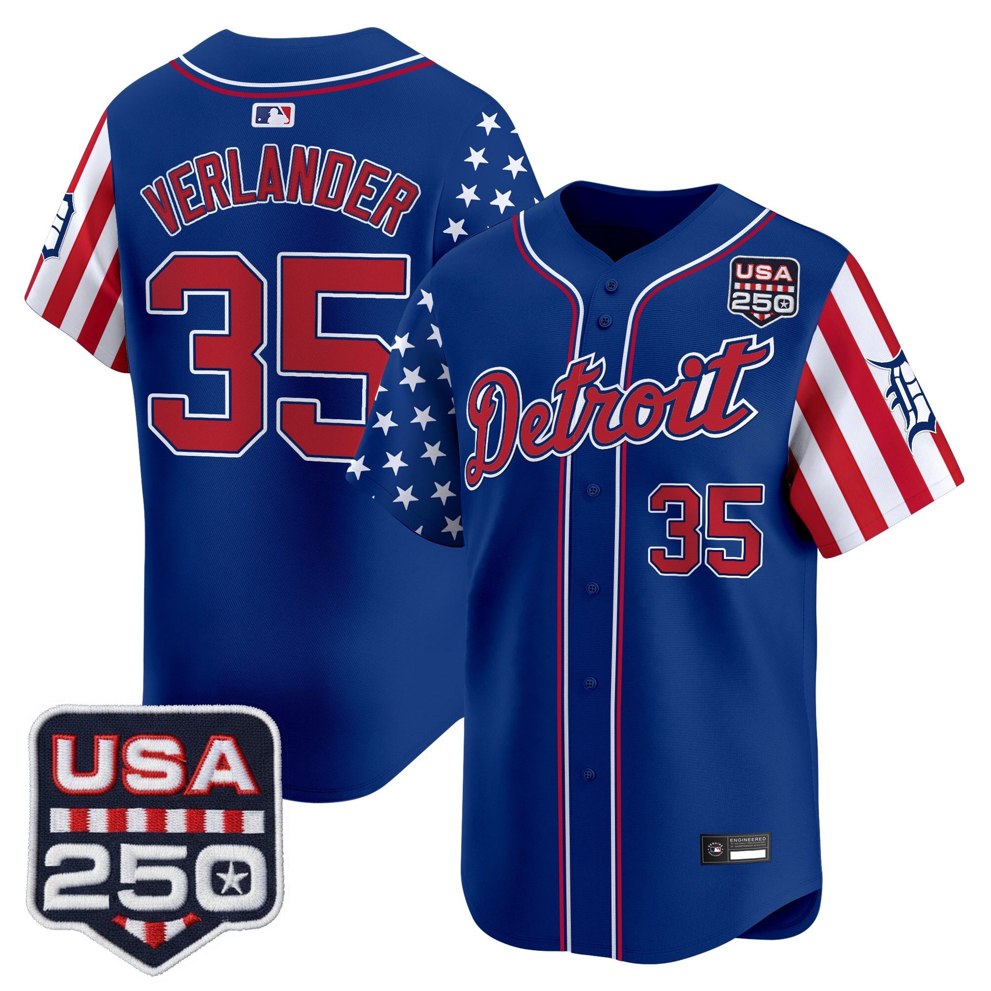 Detroit Tigers "America250 Edition" Vapor Premier Limited Jersey - All Stitched