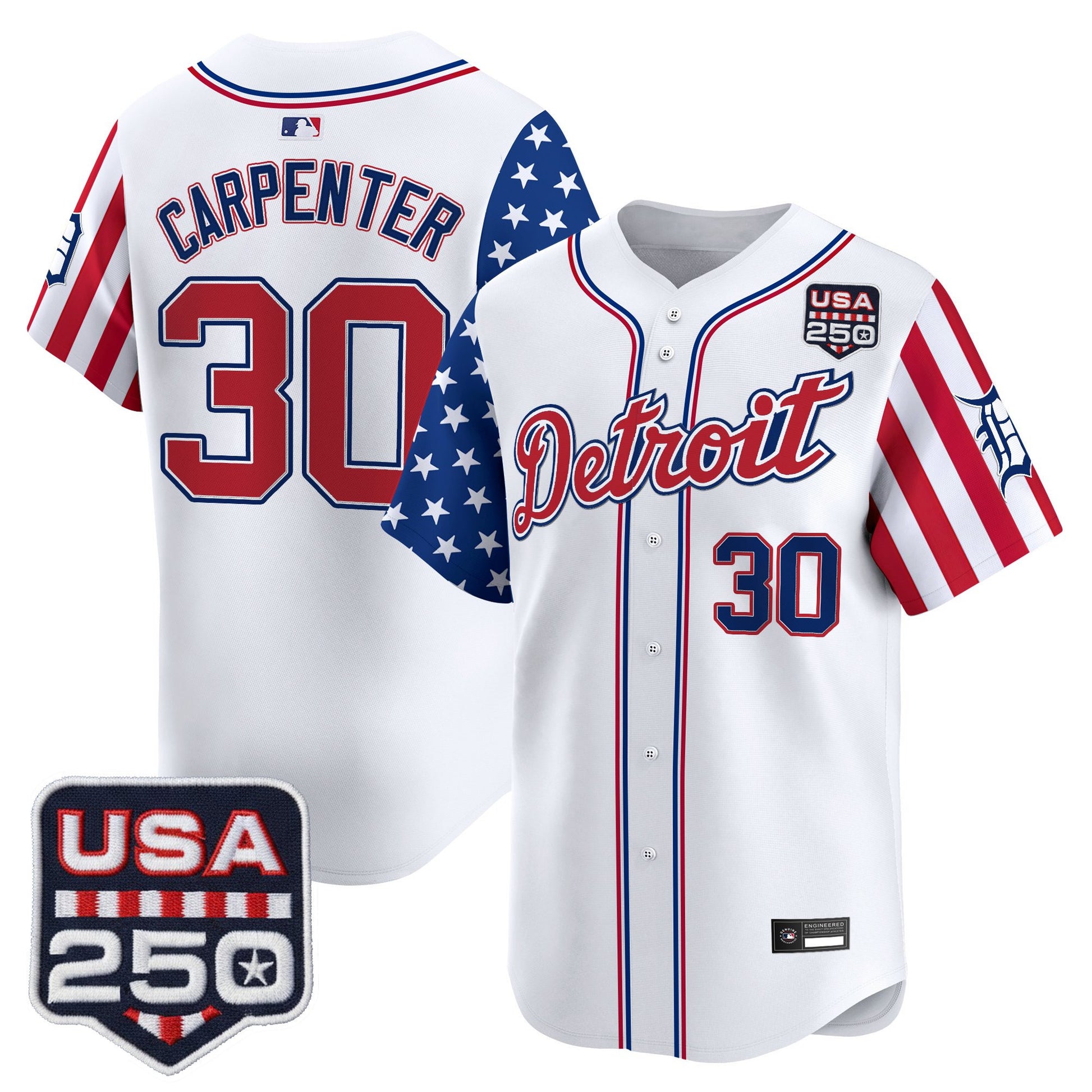 Detroit Tigers "America250 Edition" Vapor Premier Limited Jersey - All Stitched