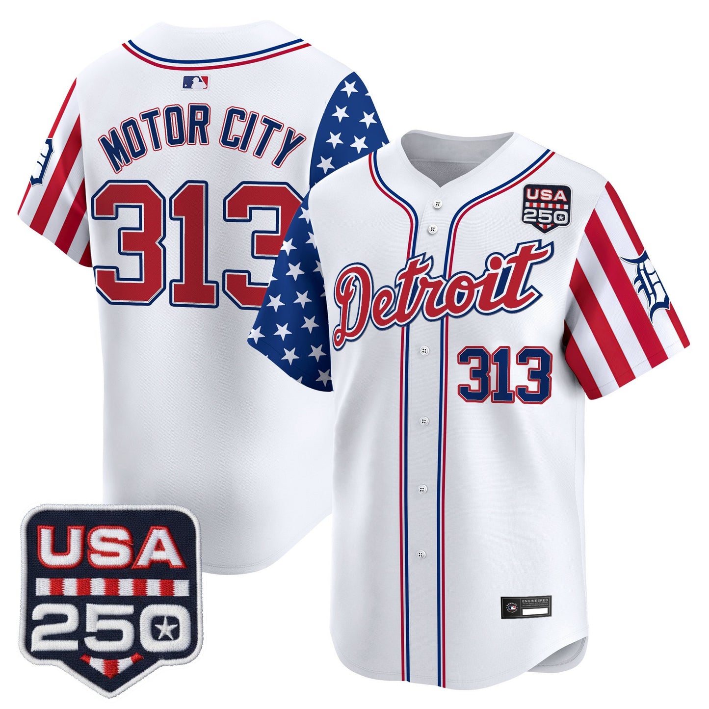 Detroit Tigers "America250 Edition" Vapor Premier Limited Jersey - All Stitched