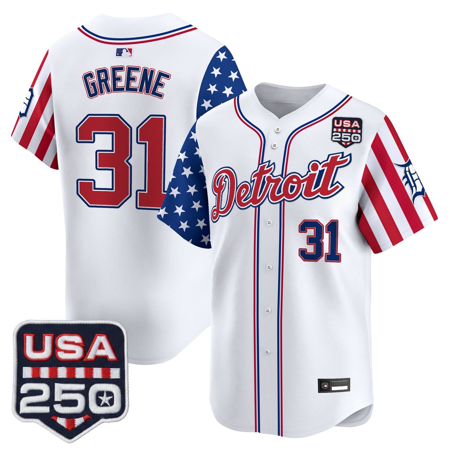 Detroit Tigers "America250 Edition" Vapor Premier Limited Jersey - All Stitched