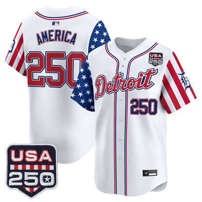 Detroit Tigers "America250 Edition" Vapor Premier Limited Jersey - All Stitched