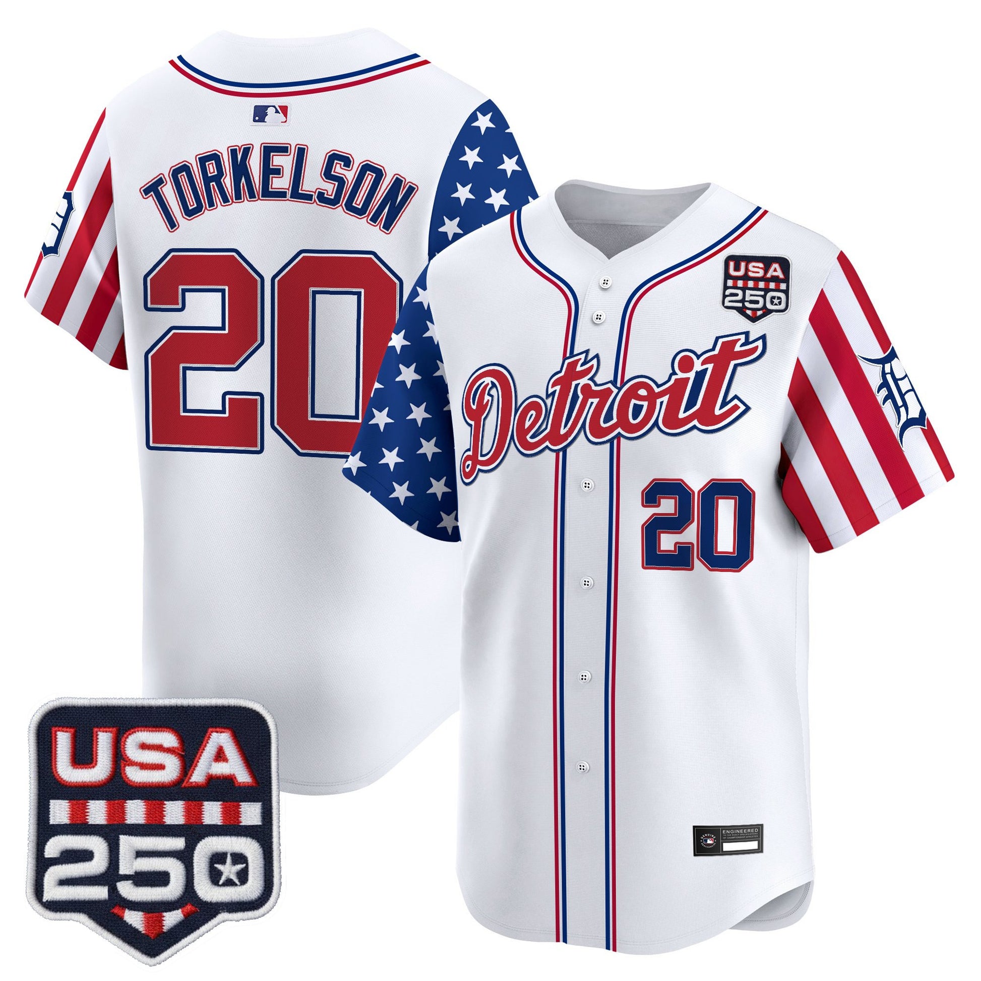 Detroit Tigers "America250 Edition" Vapor Premier Limited Jersey - All Stitched