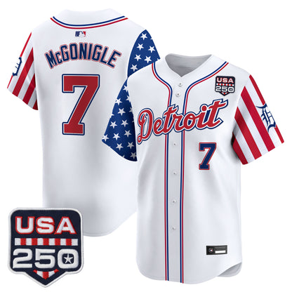 Detroit Tigers "America250 Edition" Vapor Premier Limited Jersey - All Stitched