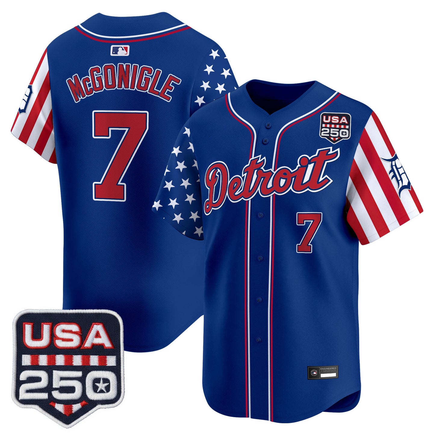 Detroit Tigers "America250 Edition" Vapor Premier Limited Jersey - All Stitched