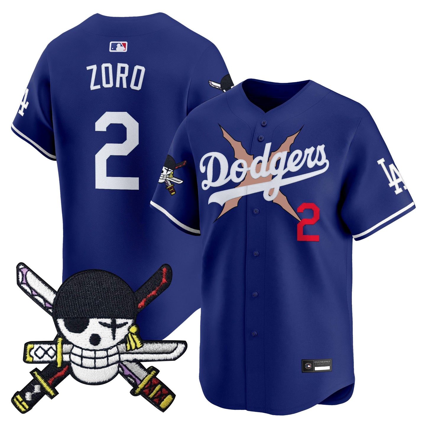 Los Angeles Dodgers x  OP Zr Patch Vapor Premier Limited Jersey - Stitched