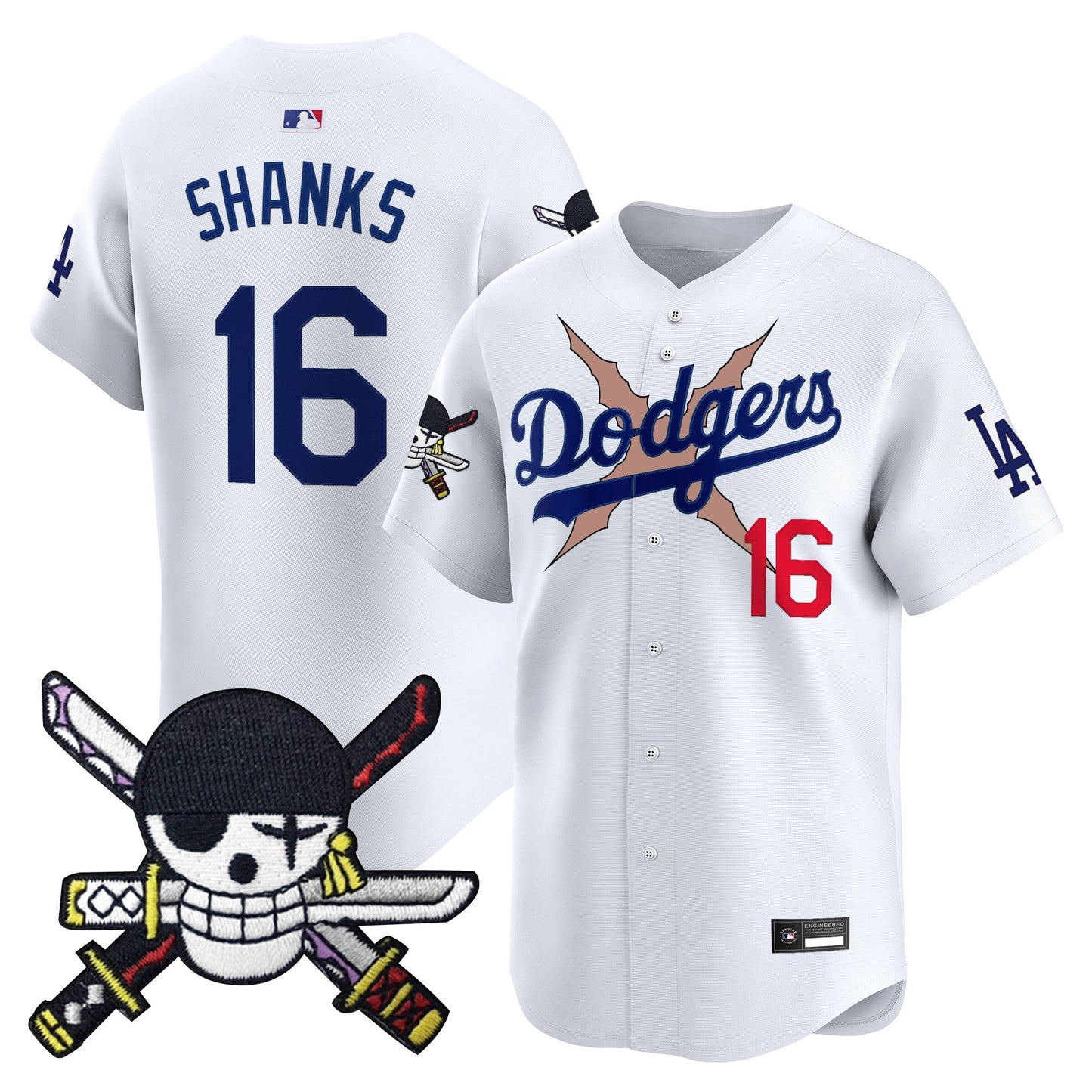 Los Angeles Dodgers x  OP Zr Patch Vapor Premier Limited Jersey - Stitched