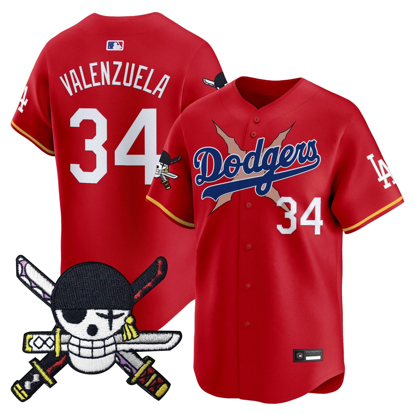 Los Angeles Dodgers x  OP Zr Patch Vapor Premier Limited Jersey - Stitched