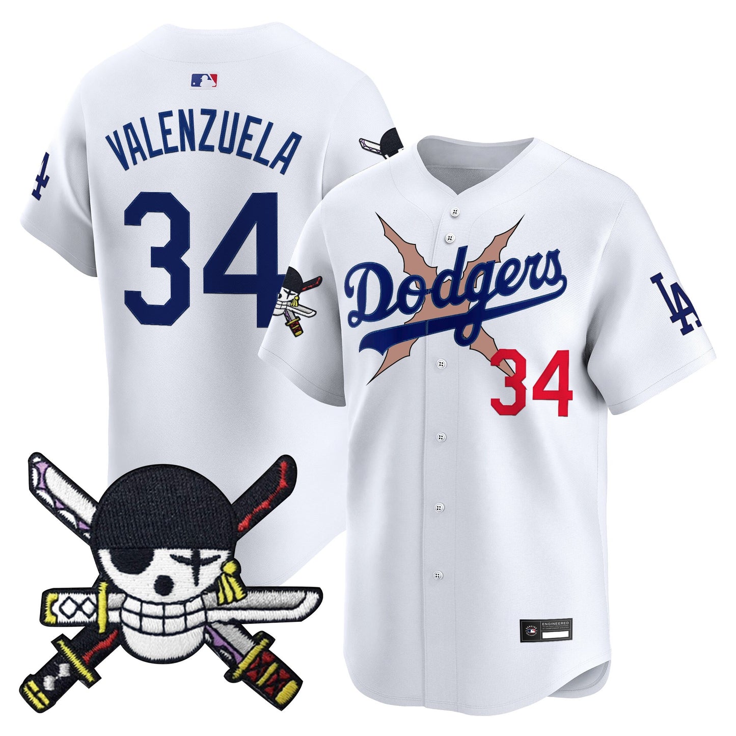 Los Angeles Dodgers x  OP Zr Patch Vapor Premier Limited Jersey - Stitched