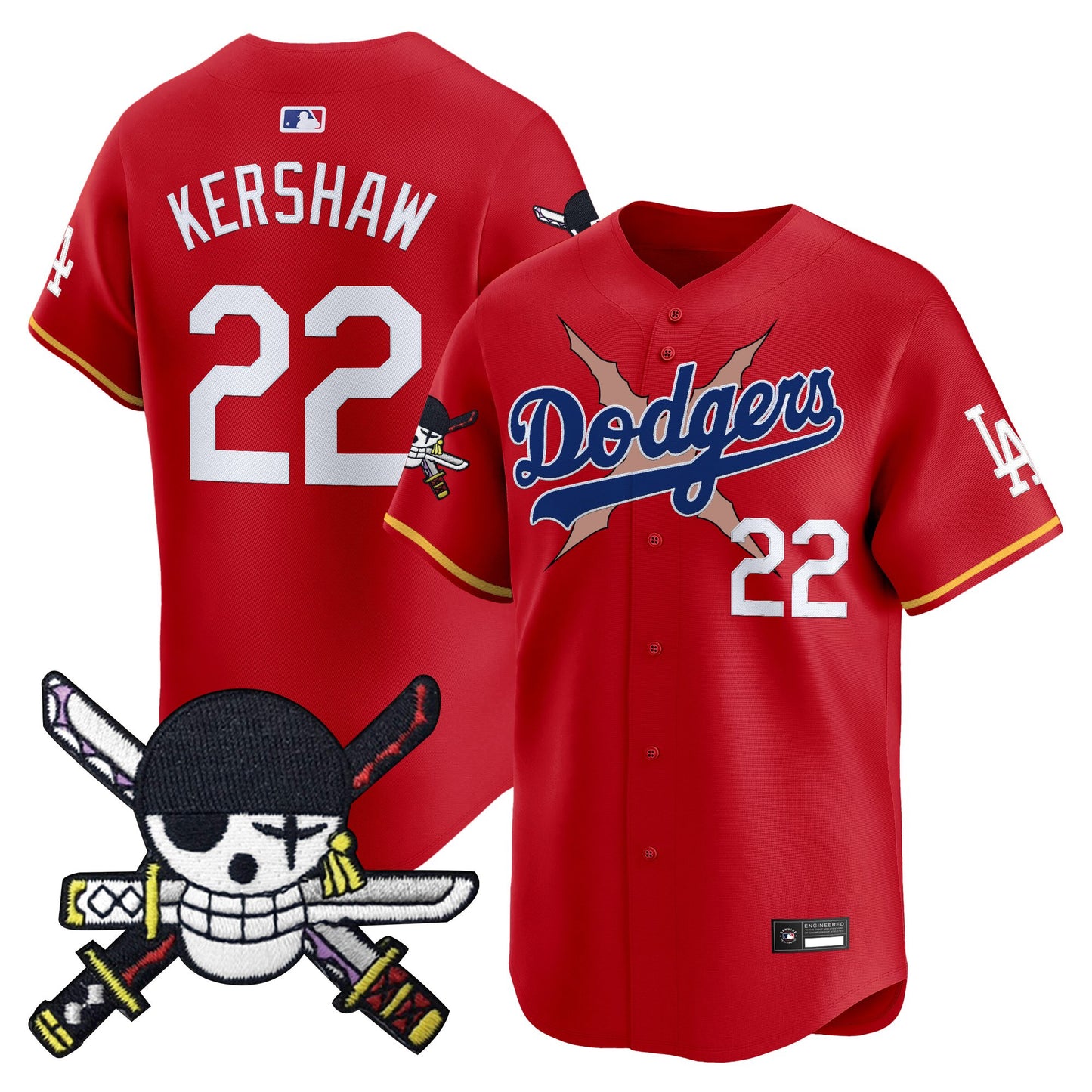 Los Angeles Dodgers x  OP Zr Patch Vapor Premier Limited Jersey - Stitched