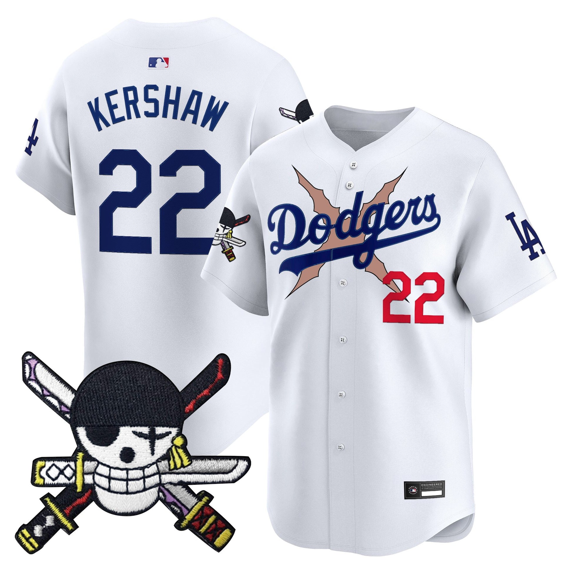 Los Angeles Dodgers x  OP Zr Patch Vapor Premier Limited Jersey - Stitched