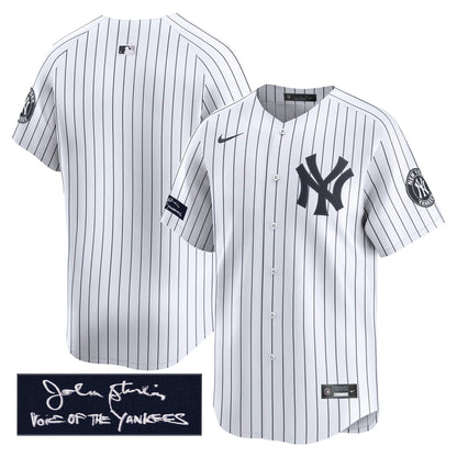 New York Yankees John Sterling "The Voice of the Yankees" Tribute Patch Vapor Premier Limited Jersey - Stitched