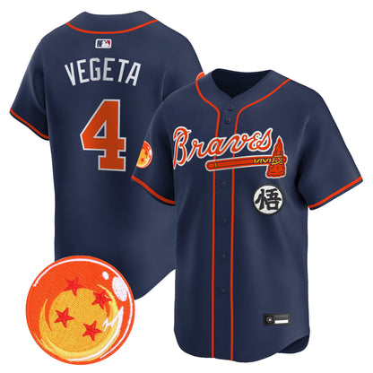 Atlanta Braves x Dragon Ball Vapor Premier Limited Jersey - All Stitched