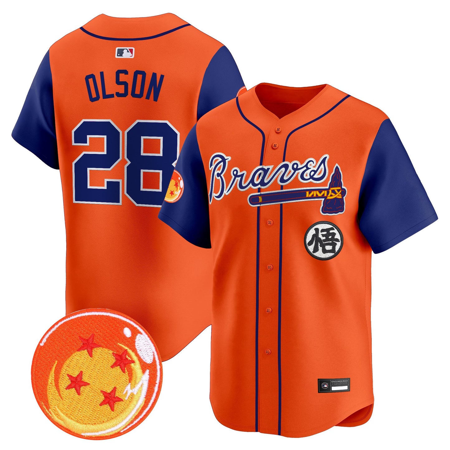 Atlanta Braves x Dragon Ball Vapor Premier Limited Jersey - All Stitched