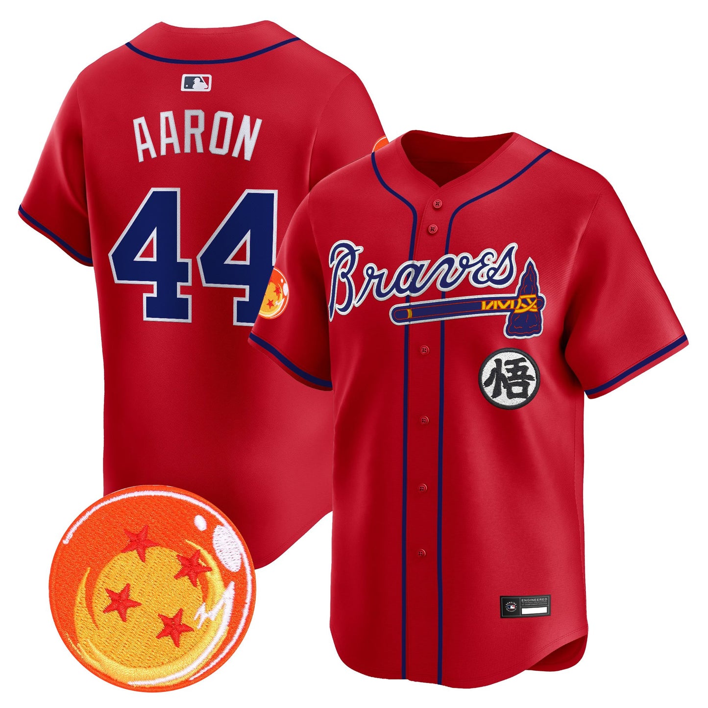 Atlanta Braves x Dragon Ball Vapor Premier Limited Jersey - All Stitched