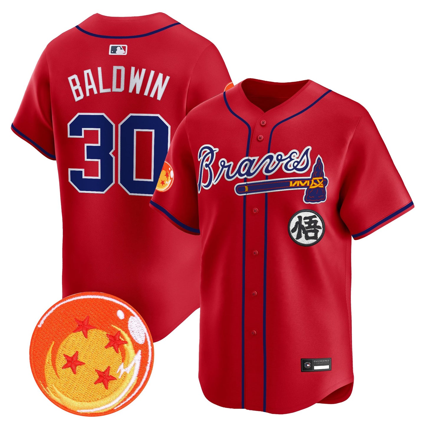Atlanta Braves x Dragon Ball Vapor Premier Limited Jersey - All Stitched