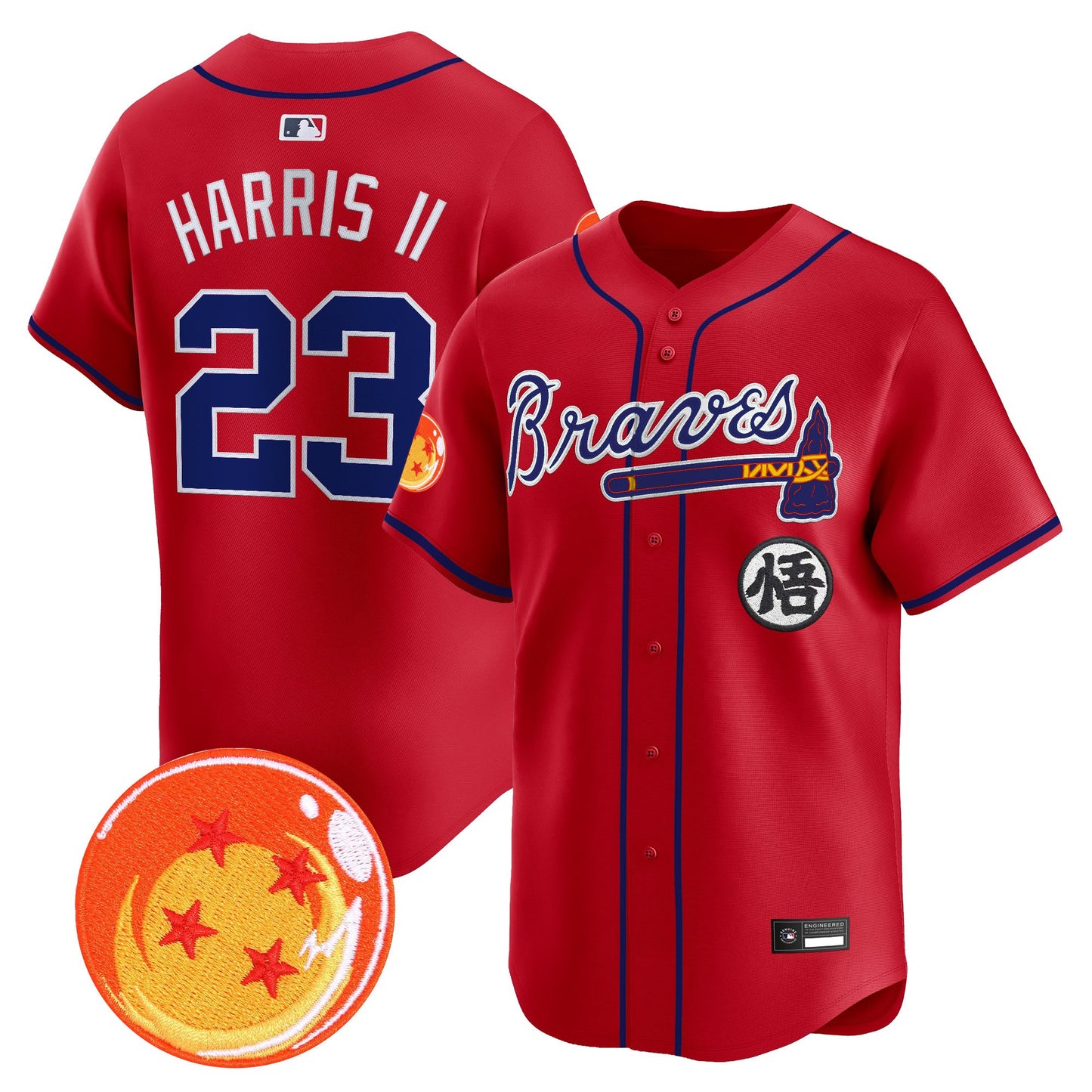 Atlanta Braves x Dragon Ball Vapor Premier Limited Jersey - All Stitched