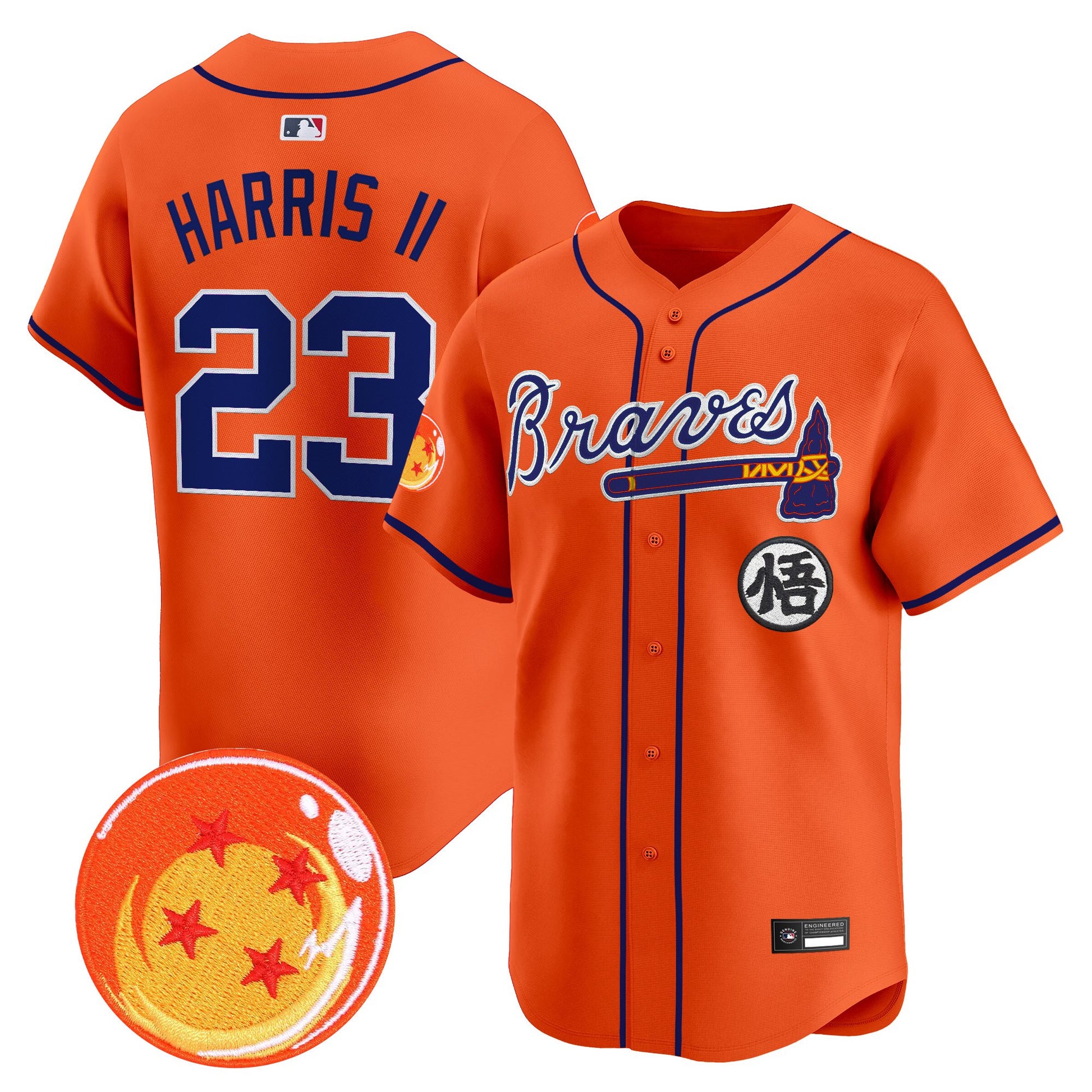 Atlanta Braves x Dragon Ball Vapor Premier Limited Jersey - All Stitched