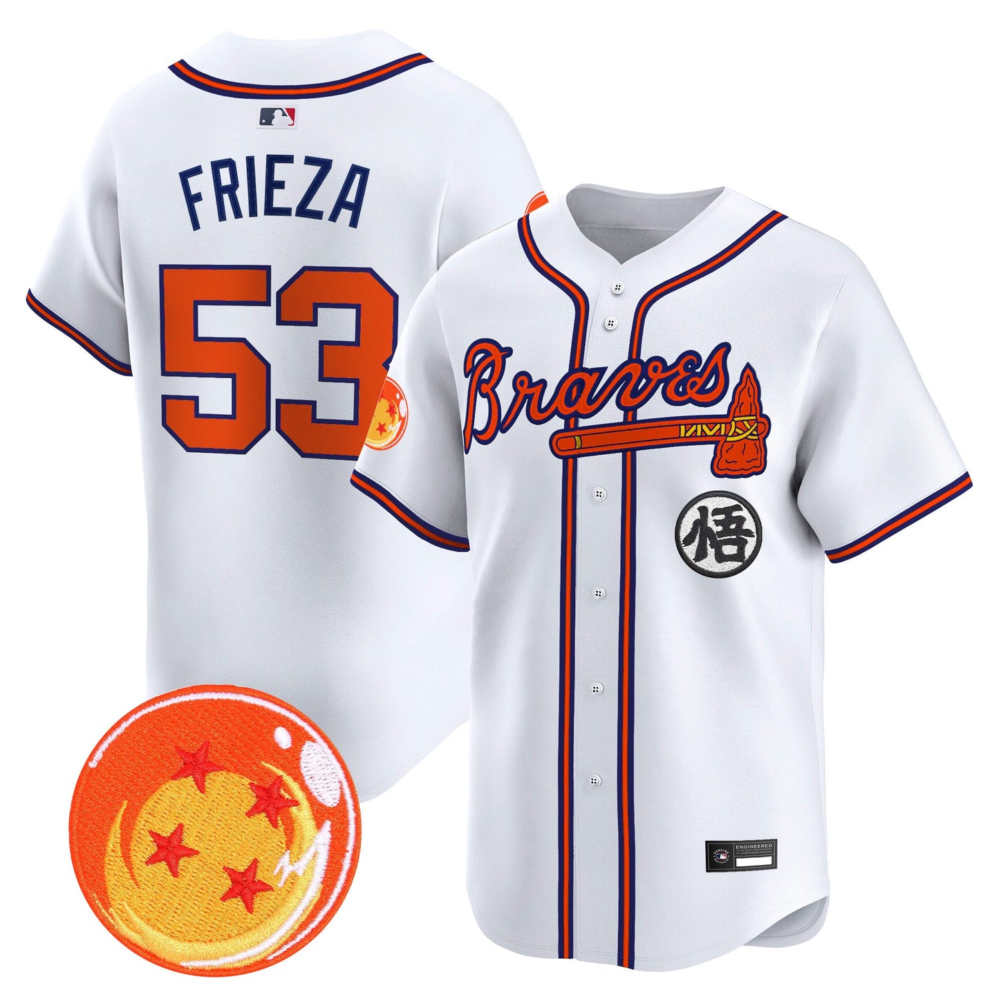 Atlanta Braves x Dragon Ball Vapor Premier Limited Jersey - All Stitched