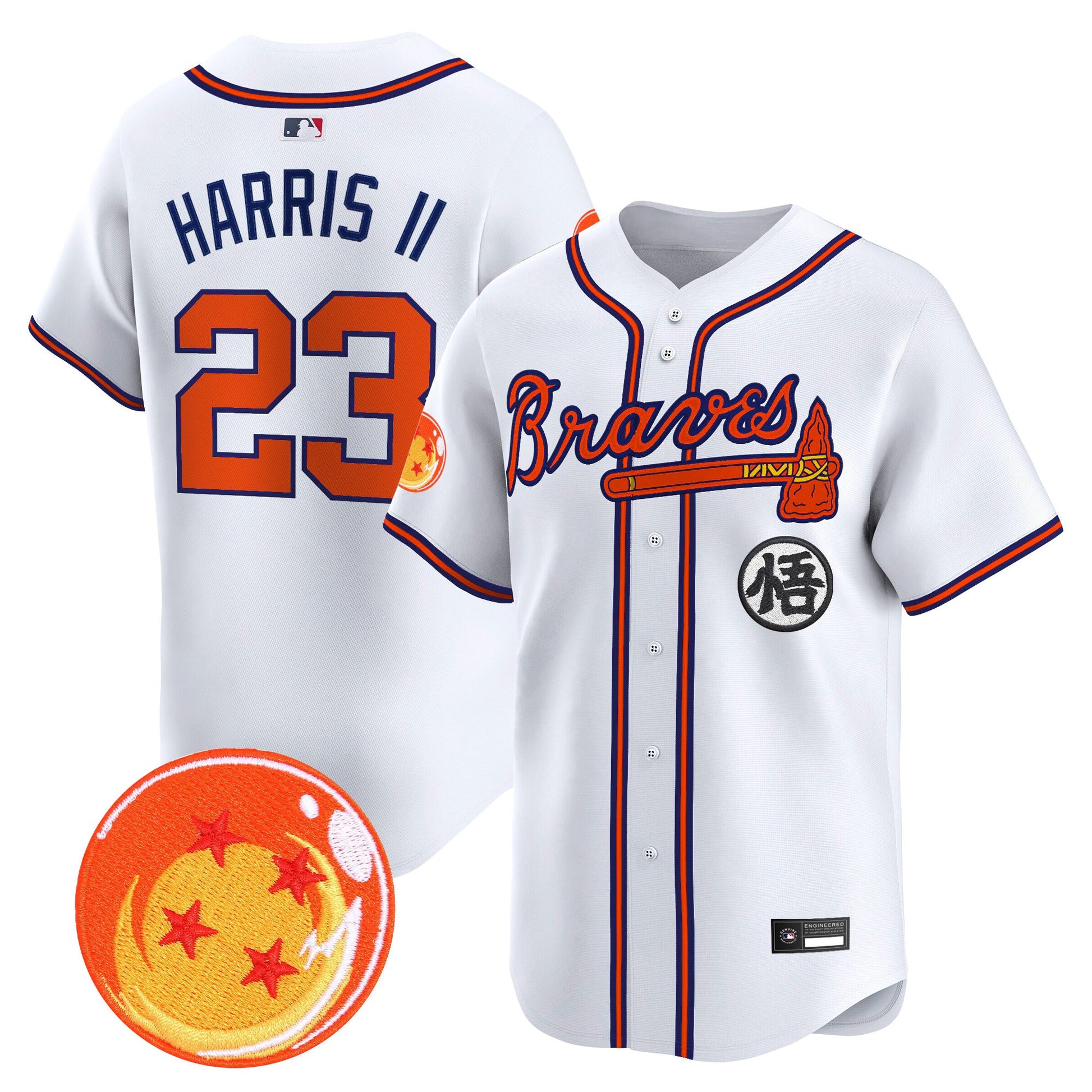 Atlanta Braves x Dragon Ball Vapor Premier Limited Jersey - All Stitched
