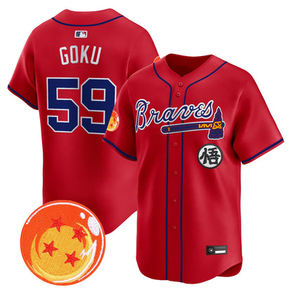 Atlanta Braves x Dragon Ball Vapor Premier Limited Jersey - All Stitched